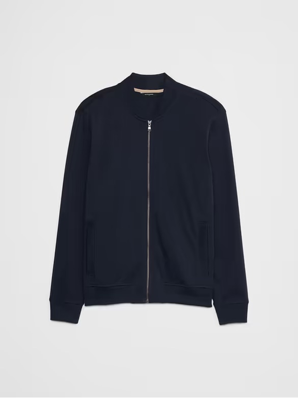 Banana Republic Men’s Luxe Touch Bomber Medium TALL Navy Blue